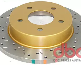 DBA Rear Cross Drilled & Slotted 4000 XS HD Series Rotor Ford Mustang 94-04