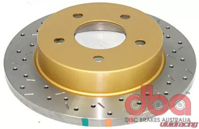 DBA Rear Cross Drilled & Slotted 4000 XS HD Series Rotor Ford Mustang 94-04 - 4856XS