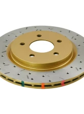 DBA Rear Cross Drilled & Slotted 4000 XS HD Series Rotor w/Gold Hat Ford Mustang GT 05-13                                     - 42114XS - Image 3