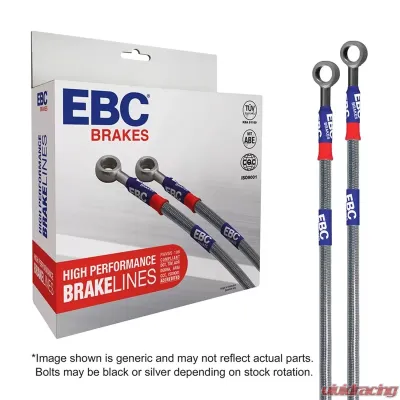 EBC 97-04 Chevrolet Corvette (C5) 5.7L Front & Rear Stainless Steel Brake Line Kit - BLA1242-4L