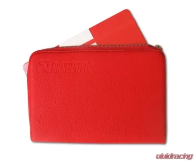 Akrapovic Red M Leather Zip Notebook - 800939