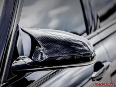 Akrapovic High Gloss Carbon Fiber Mirror Cap Set BMW M3 F80 2014+ - WM-BM/CA/2/G