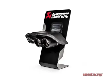 Akrapovic Counter Display with Sample Tail Pipe Set and High Gloss Carbon Diffuser - P-CM-CDC/1