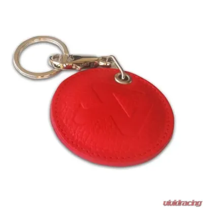 Akrapovic Red Round Leather Keychain - 800951