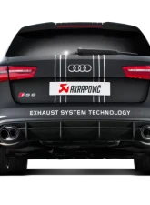 Akrapovic Titanium Evolution Line Cat Back with Carbon Tips Audi RS6 Avant C7 2014-2017                                     - S-AU/TI/3H - Image 6