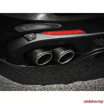 Akrapovic Slip-On Line with Titanium | Carbon Fiber Tips Alfa Romeo Stelvio Quadrifoglio 2017-2021 - S-AR/TI/6H