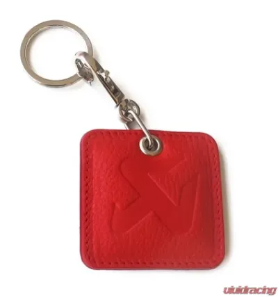 Akrapovic Red Square Leather Keychain - 800947