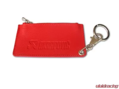 Akrapovic Red Leather Zip Keychain - 800966