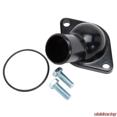 Edelbrock Chevy 15 Deg. Water Neck Steel - Black - 48093
