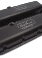 Edelbrock Valve Cover Victor Series Chevrolet 1965 and Later 396-502 V8 Low Black                                     - 41813 - Image 5