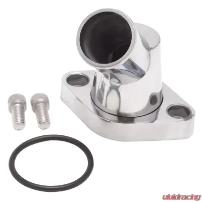 Edelbrock Waterneck Sbc/BBC 45-Degree Two-Piece Cast SwIVel Polished - 4817