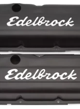 Edelbrock Valve Cover Signature Series Chevrolet 1965 and Later 396-502 V8 Low Black                                     - 4483 - Image 2