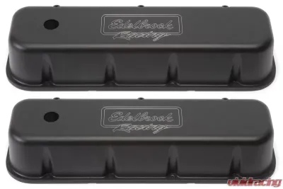 Edelbrock Valve Cover Victor Series Chevrolet 1965 and Later 396-502 V8 Tall Black - 41803