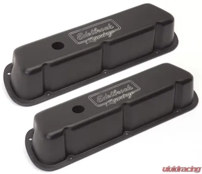 Edelbrock Valve Cover Victor Series Ford 289-302-351W CI V8 Low Black - 41253