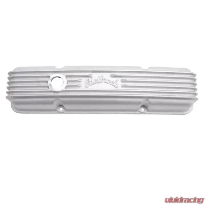 Edelbrock Valve Cover Classic Series Chevrolet 1959-1986 262-400 CI V8 w/ Breather Holes Satin - 41439