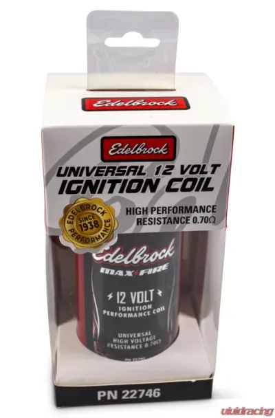 Edelbrock Ignition Coil - Electric Oil Filled - .70 PR Red w/ Black Top - 22746