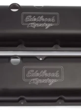 Edelbrock Valve Cover Victor Series Chevrolet 1965 and Later 396-502 V8 Low Black                                     - 41813 - Image 2