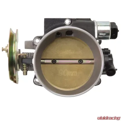 Edelbrock Throttle Body Victor Universal LS1 90mm Black Mini Texture Powder Coating - 38643