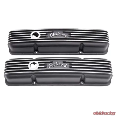 Edelbrock Valve Cover Classic Series Chevrolet 1959-1986 262-400 CI V8 Black - 41433
