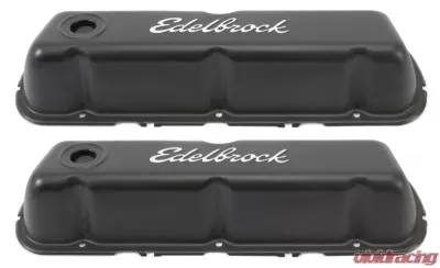 Edelbrock Valve Cover Signature Series Ford 260-289-302-351W CI V8 Black - 4603