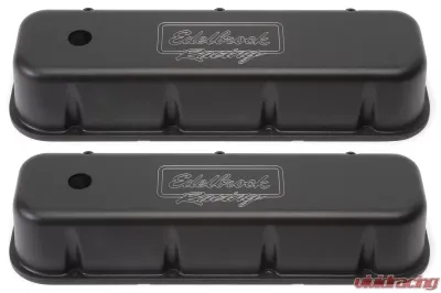 Edelbrock Valve Cover Victor Series Chevrolet 1965 and Later 396-502 V8 Tall Black - 41803