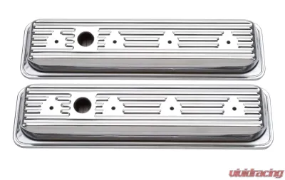 Edelbrock Valve Cover Signature Series Chevrolet 1987-1995 262-400 CI V8 Low Chrome - 4446