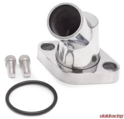 Edelbrock Waterneck Sbc/BBC 45-Degree Two-Piece Cast SwIVel Polished - 4817