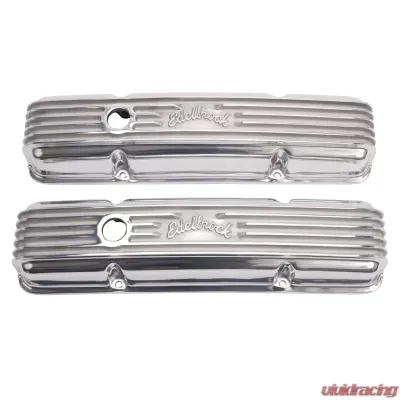 Edelbrock Valve Cover Classic Series Chevrolet 1959-1986 262-400 CI V8 Polshed - 4143
