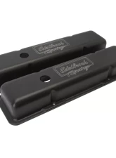 Edelbrock Valve Cover Victor Series Chevrolet 1959-1986 262-400 CI V8 Low Black                                     - 41713 - Image 6