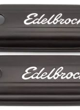 Edelbrock Valve Cover Signature Series Pontiac 1962-1979 301-455 CI V8 Low Black                                     - 4453 - Image 2