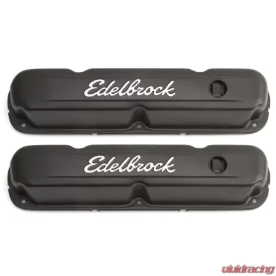 Edelbrock Valve Cover Signature Series Chrysler 1965-1991 318-340-360 CI V8 Black - 4473