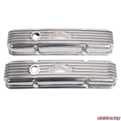 Edelbrock Valve Cover Classic Series Chevrolet 1959-1986 262-400 CI V8 Polshed - 4143