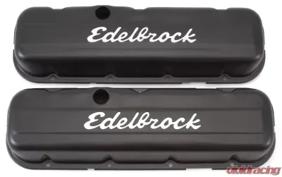 Edelbrock Valve Cover Signature Series Chevrolet 1965 and Later 396-502 V8 Low Black - 4483