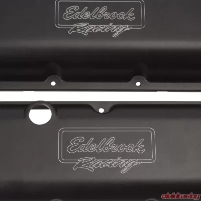 Edelbrock Valve Cover Victor Series Chevrolet 1965 and Later 396-502 V8 Low Black - 41813