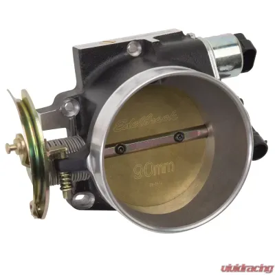 Edelbrock Throttle Body Victor Universal LS1 90mm Black Mini Texture Powder Coating - 38643