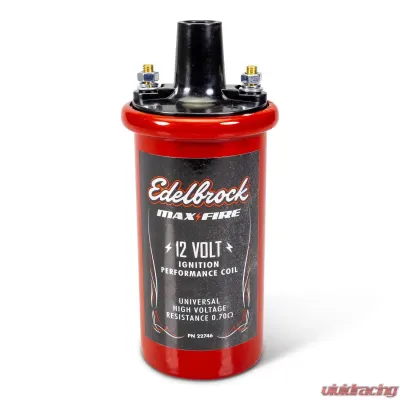 Edelbrock Ignition Coil - Electric Oil Filled - .70 PR Red w/ Black Top - 22746
