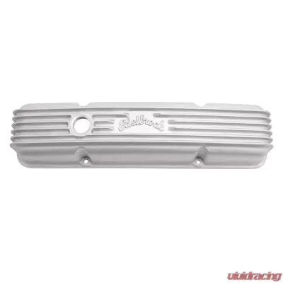 Edelbrock Valve Cover Classic Series Chevrolet 1959-1986 262-400 CI V8 w/ Oil Fill Hole Satin - 41449