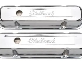 Edelbrock Valve Cover Signature Series Pontiac 1962-1979 301-455 CI V8 Tall Chrome