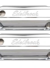 Edelbrock Valve Cover Signature Series Pontiac 1962-1979 301-455 CI V8 Tall Chrome                                     - 4457 - Image 2