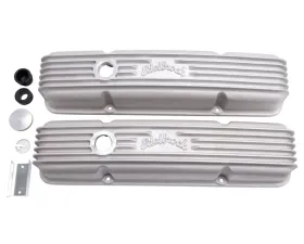 Edelbrock Valve Cover Classic Series Chevrolet 1959-1986 262-400 CI V8 w/ Oil Fill Hole Satin