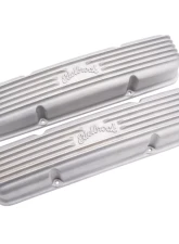 Edelbrock Valve Cover Classic Series Chevrolet 1959-1986 262-400 CI V8 w/ o Breather Holes Satin                                     - 41459 - Image 2