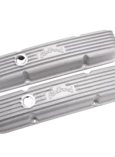 Edelbrock Valve Cover Classic Series Chevrolet 1959-1986 262-400 CI V8 w/ Breather Holes Satin                                     - 41439 - Image 5