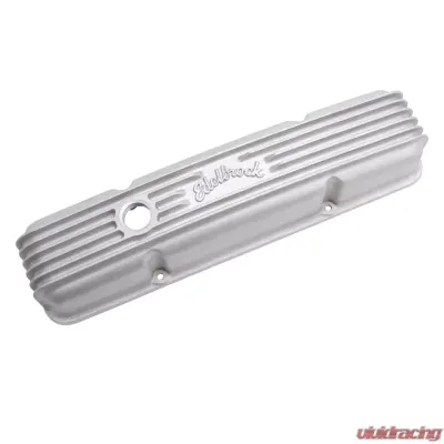 Edelbrock Valve Cover Classic Series Chevrolet 1959-1986 262-400 CI V8 w/ Oil Fill Hole Satin - 41449