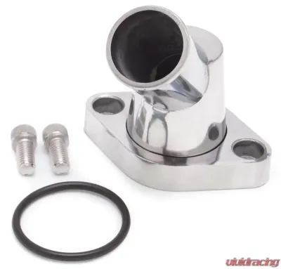 Edelbrock Waterneck Sbc/BBC 45-Degree Two-Piece Cast SwIVel Polished - 4817