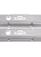 Edelbrock Valve Cover Classic Series Chevrolet 1959-1986 262-400 CI V8 w/ Breather Holes Satin                                     - 41439 - Image 7