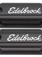 Edelbrock Valve Cover Signature Series Chevrolet 1959-1986 262-400 CI V8 Tall Black                                     - 4643 - Image 3