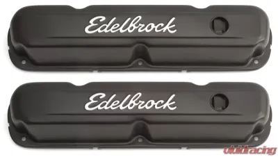 Edelbrock Valve Cover Signature Series Chrysler 1965-1991 318-340-360 CI V8 Black - 4473