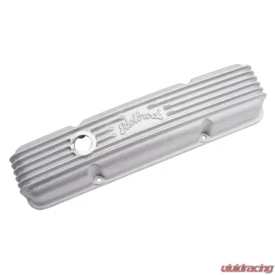 Edelbrock Valve Cover Classic Series Chevrolet 1959-1986 262-400 CI V8 w/ Breather Holes Satin - 41439