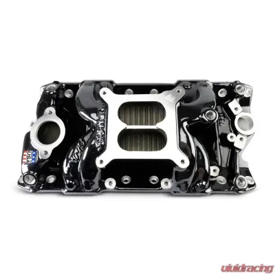 Edelbrock Chevy Small Block Performer RPM AIR-Gap Intake Manifold Black Plasma Finish - 7501-BP