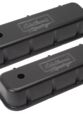 Edelbrock Valve Cover Victor Series Chevrolet 1965 and Later 396-502 V8 Tall Black                                     - 41803 - Image 5